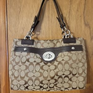 Signature Coach Brown Shoulder Bag
